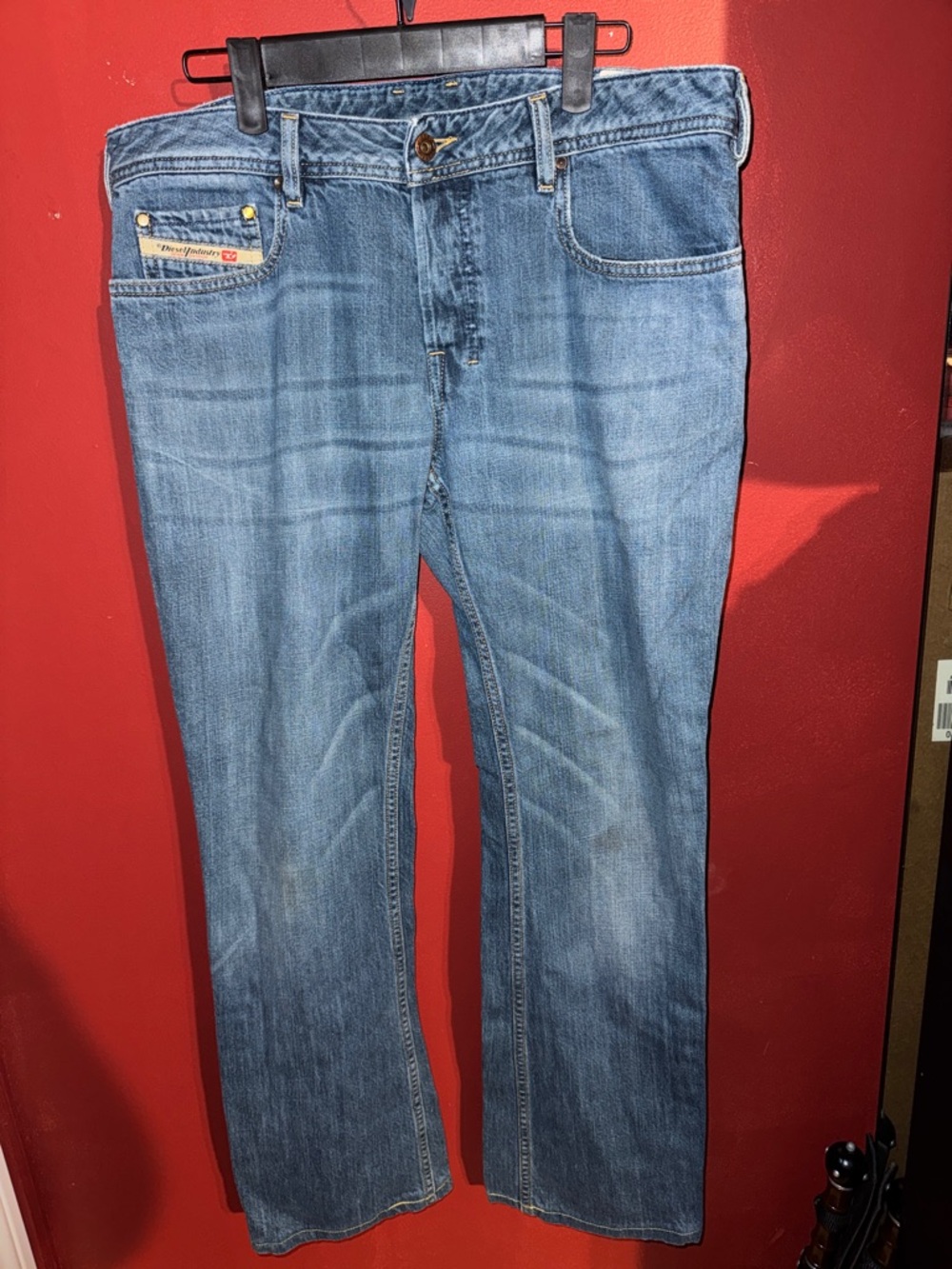 Men's Diesel Blue Denim Jeans - Casual Straight Fit